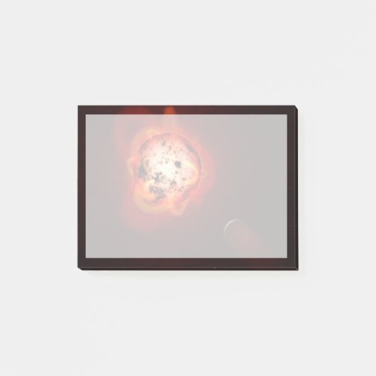 Post-it® Red Nwarf Star Orbité Par Une Hypothétique Exoplan (Devant)