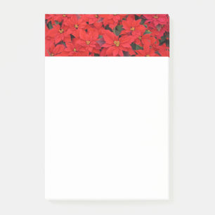 Post-it® Red Poinsettias I Christmas Holiday Floral Photo