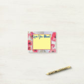 Post-it® Red Poppy Love You maman Post It Notes (Sur un bureau)