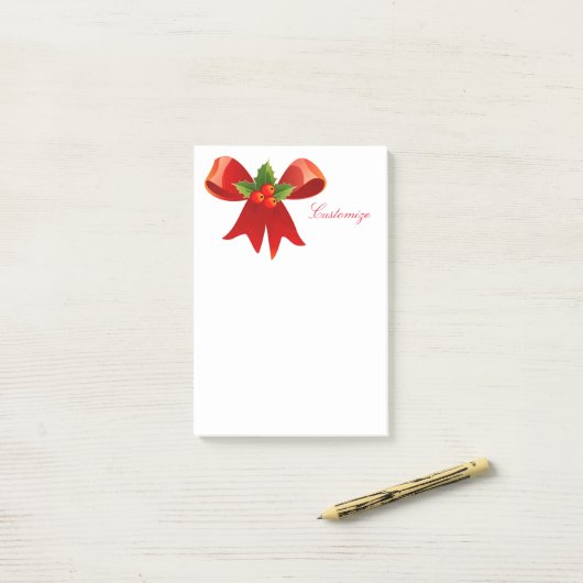 Post-it® Red Ribbon Holly Thunder_Cove (Sur un bureau)