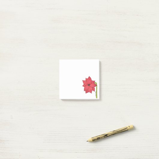 Post-it® Red Star Flower Blank (Sur un bureau)