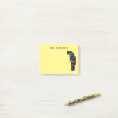 Post-it® Red-tailed black cockatoo bird cartoon (Sur un bureau)