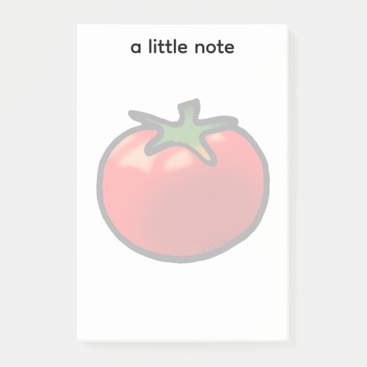 Post-it® Red Tomato Whimsical Custom Art (Devant)
