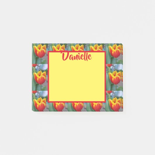 Post-it® Red Tulip photo Femme Nom Post It Notes (Devant)
