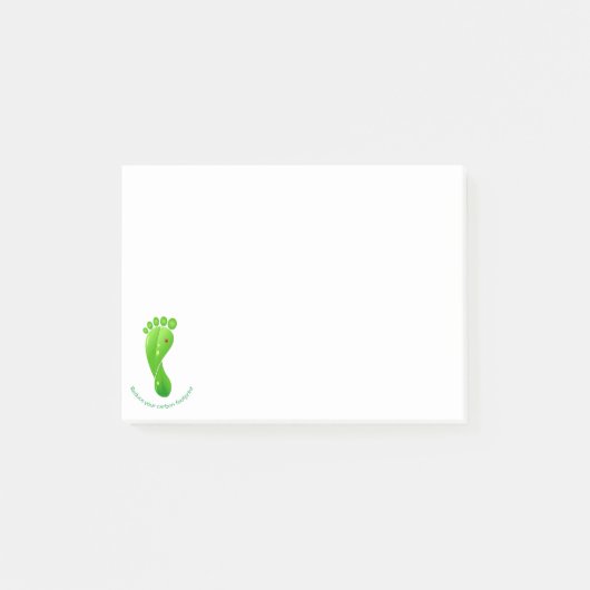 Post-it® Réduisez votre vert d'empreinte de pas de carbone (Devant)