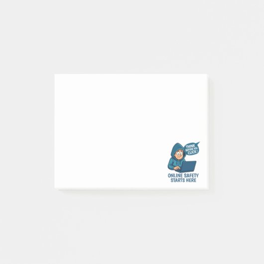 Post-it® Réfléchir avant de cliquer - Sensibilisation à la  (Devant)
