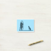 Post-it® Réflexion du lion miroir de chat confiance Motivat (Sur un bureau)