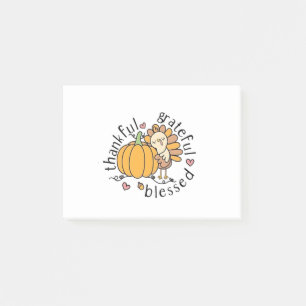 Post-it® Réflexion Grateful Blessé Thanksgiving drôle