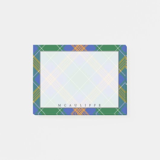 Post-it® Regal Irish Clan MacAuliffe McAuliffe Tartan (Devant)