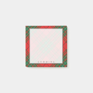 Post-it® Regal Scottish Clan Cumming Red et Green Tartan