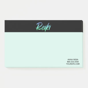 Post-it® *~* Reiki iridescent vert-bleu et turquoise