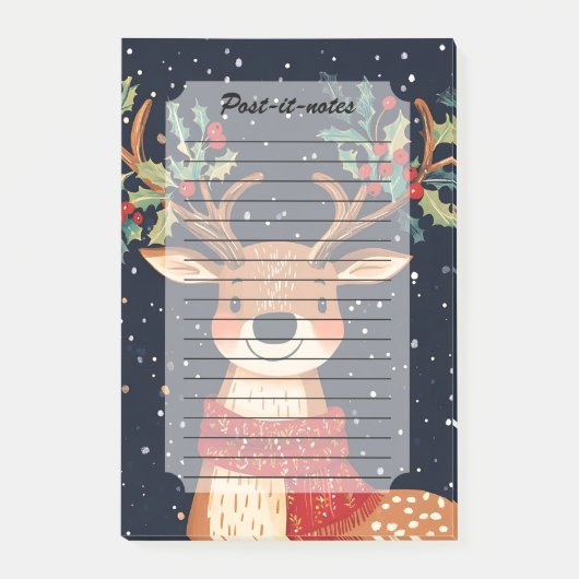 Post-it® Reindeer Starry Noël Twinkle soir (Devant)