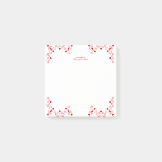 Post-it® Reine des Coeurs - Rouge (Devant)