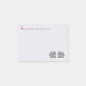 Post-it® "RElephant to Do" Grey Cute Elephant Pair (Devant)