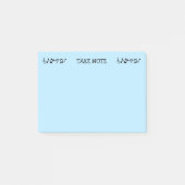 Post-it® Remarques Blue Music Notes (Devant)