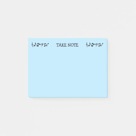 Post-it® Remarques Blue Music Notes (Devant)
