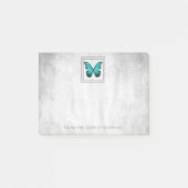 Post-it® Remarques personnalisées de papillon turquoise (Devant)