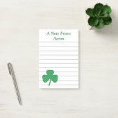 Post-it® Remarques personnalisées sur le grand Shamrock (Bureau)