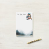 Post-it® Remarques sur la chouette (Sur un bureau)