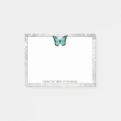 Post-it® Remarques sur papillon Turquoise brillant (Devant)