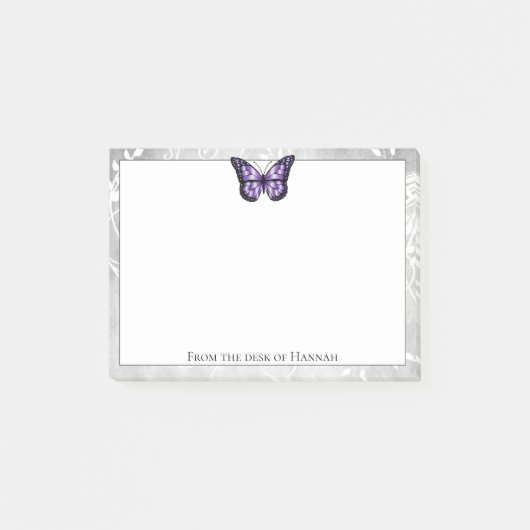 Post-it® Remarques sur papillon violet brillant (Devant)