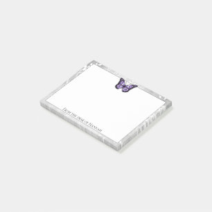 Post-it® Remarques sur papillon violet brillant