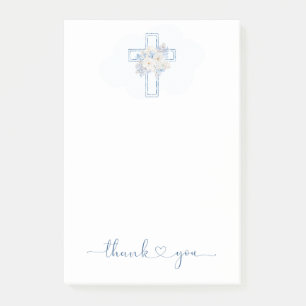 Post-it® Remerciement de baptême/cérémonie de baptême Croix