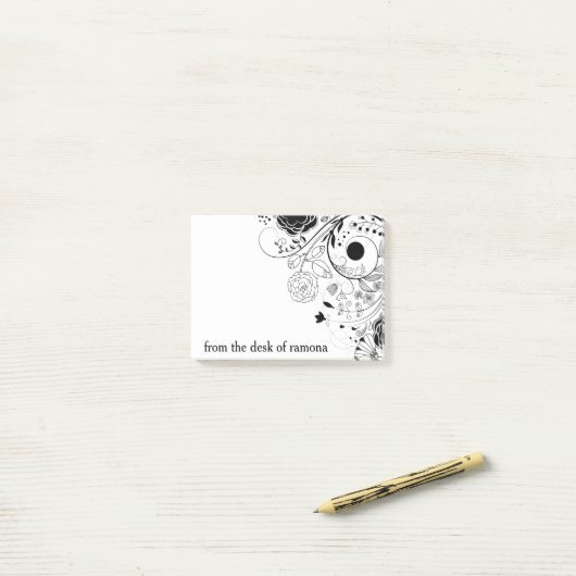 Post-it® Remous floraux (Sur un bureau)