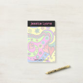 Post-it® Remous personnalisés de notes de post-it, coeurs, (Sur un bureau)