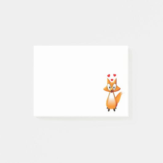 Post-it® Renard animal de dessin animé mignon (Devant)