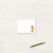 Post-it® Renard animal de dessin animé mignon (Sur un bureau)