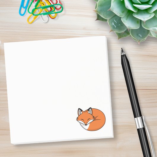 Post-it® Renard de dessin animé endormi