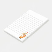 Post-it® Renard de dessin animé mignon à contour (Incliné)