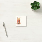 Post-it® Renard mignon en écharpe rouge (Bureau)