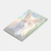 Post-it® Renard rouge se tenant dans l'herbe Image de la fa (Incliné)