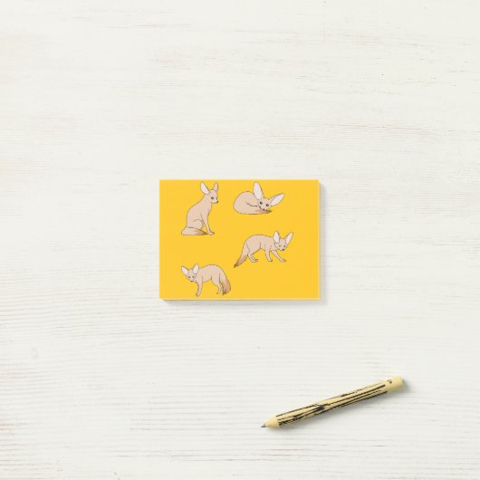 Post-it® Renards Fennecs (Sur un bureau)