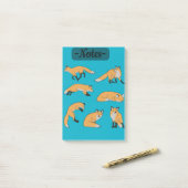 Post-it® Renards roux (Sur un bureau)