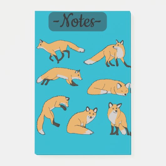 Post-it® Renards roux (Devant)