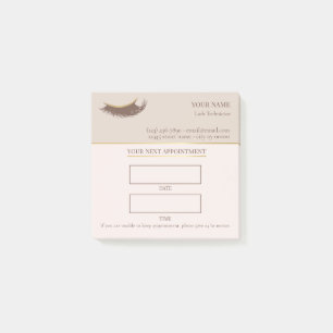 Post-it® Rendez-vous de cils élégants beige et or
