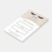 Post-it® Rendez-vous de cils élégants beige et or (Incliné)