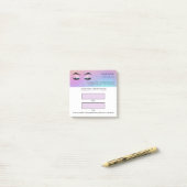 Post-it® Rendez-vous de cils holographiques (Sur un bureau)