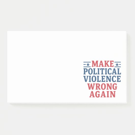Post-it® Rendre la violence politique incorrecte (Devant)
