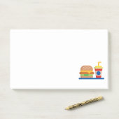 Post-it® Repas Burger (Sur un bureau)