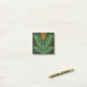 Post-it® Repro Jaune Tulipe Verte Art Nouveau Tile (Sur un bureau)