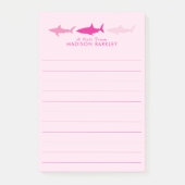Post-it® Requins roses mignons Enfants (Devant)