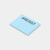 Post-it® #Résistez au texte noir gras sur bleu clair (Incliné)