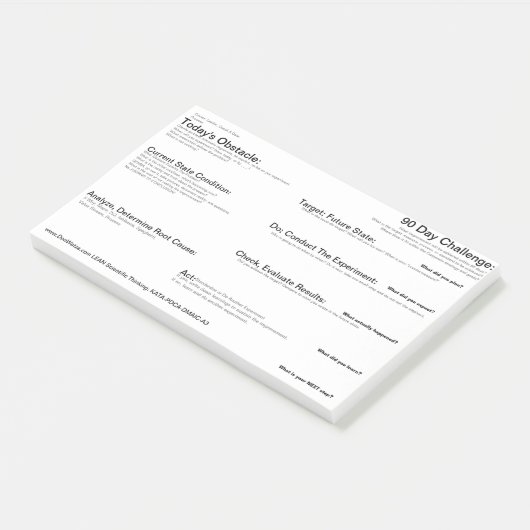 Post-it® Résolution de problème Sticky Note, LEAN A3, PDCA, (Incliné)