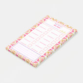 Post-it® Résolutions du Nouvel An rose But Tracker Checklis (Incliné)
