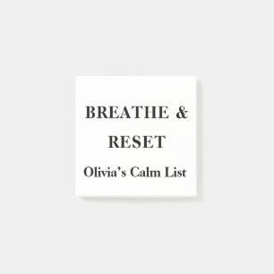 Post-it® Respire Réinitialiser Calm Rappel personnalisé Pos