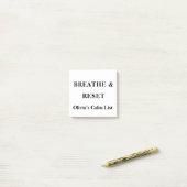 Post-it® Respire Réinitialiser Calm Rappel personnalisé Pos (Sur un bureau)